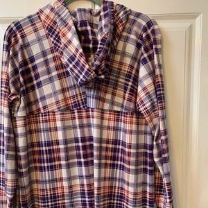 LulaRoe Amber Hoodie - Red/White/Blue - L - NWT